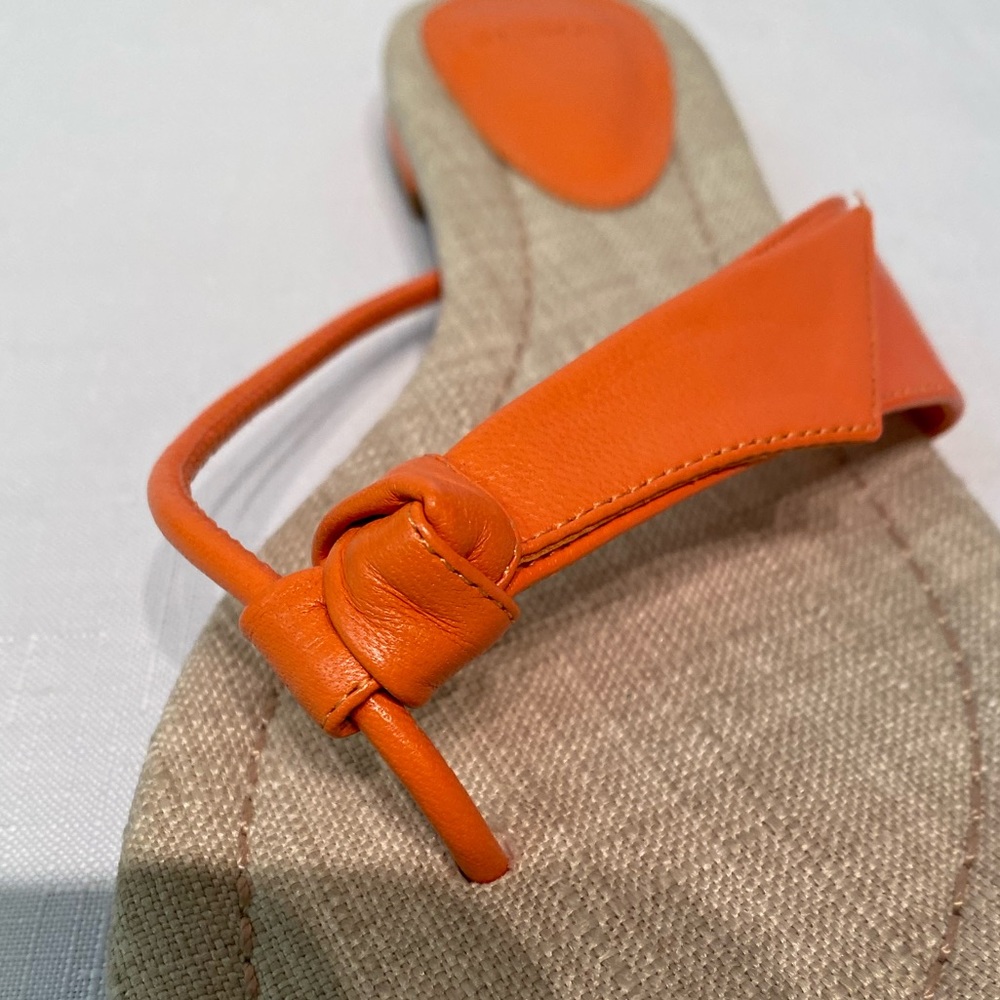 Alexandre Birman Asymmetric Clarita Orange Nappa Leather Sandal Sz EU 40 DUSTBAG - Picture 3 of 16